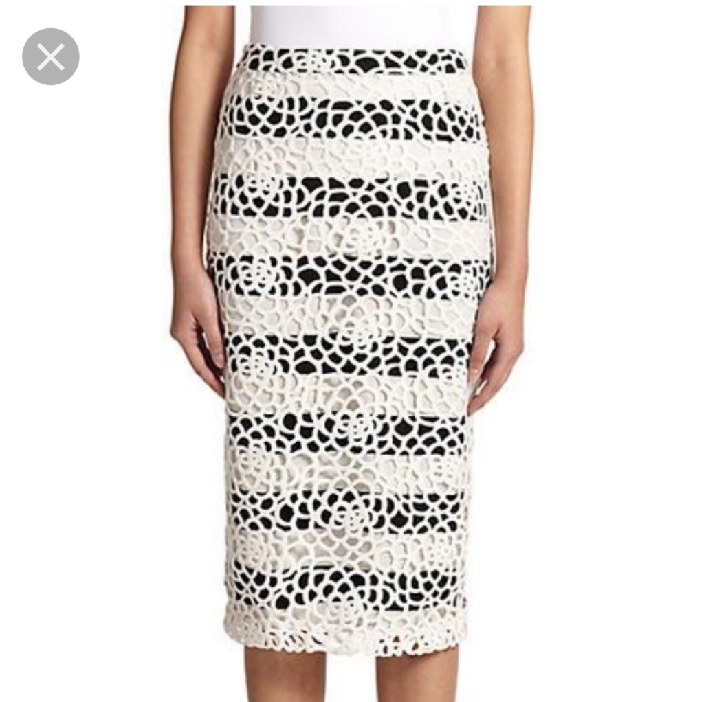 A.L.C. Della Lace Overlay Pencil Skirt Size 4